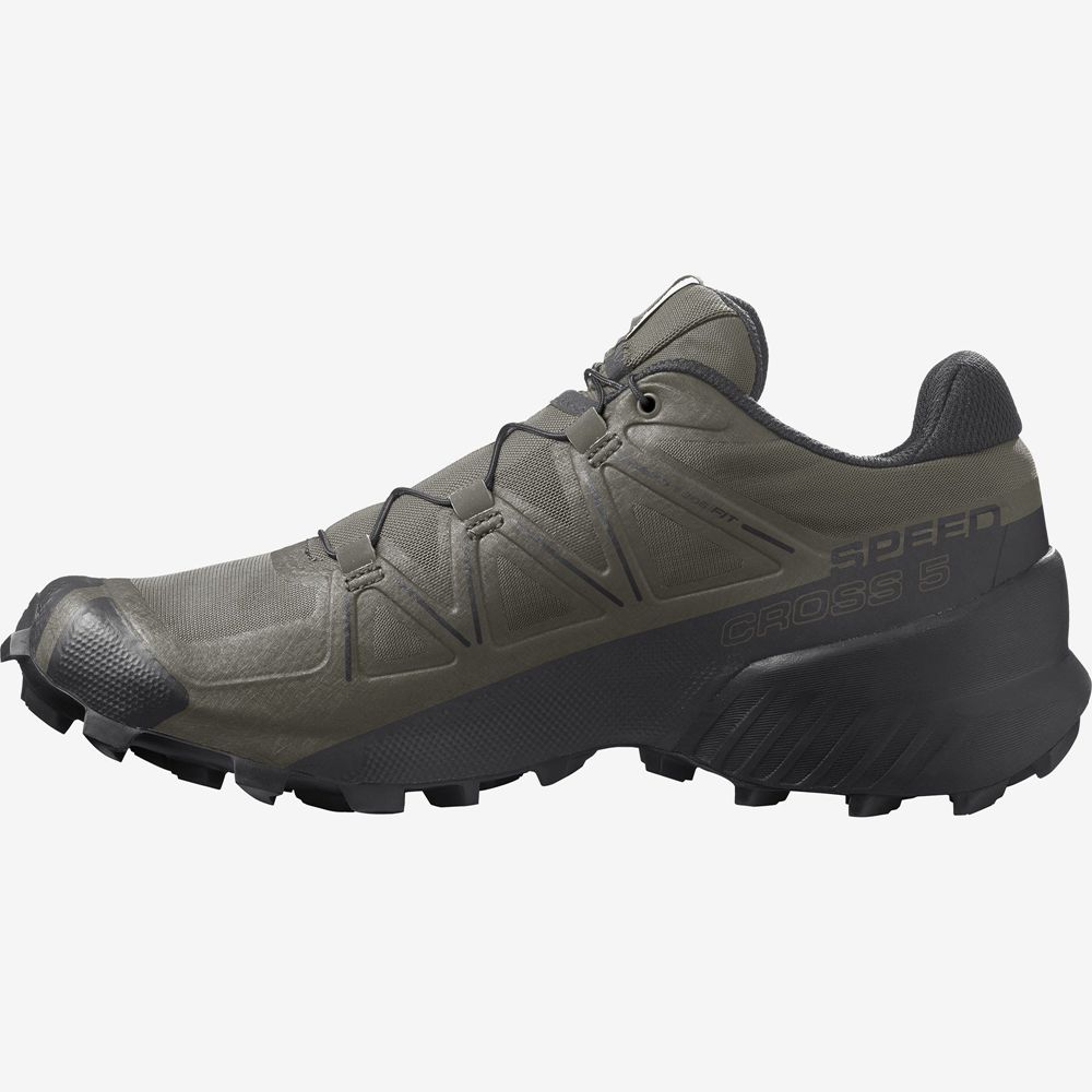 SALOMON UK SPEEDCROSS 5 WIDE - Mens Trail Running Shoes Armygreen,HFZQ08912